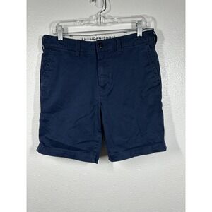 American Eagle Shorts Mens 30 Navy Slim Fit AE Flex Workwear Chino 1191-6817